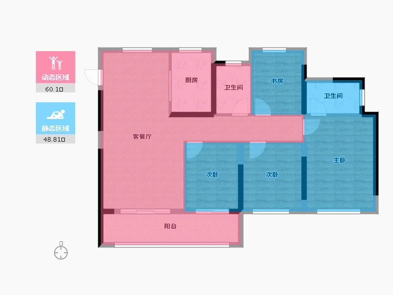 福建省-福州市-永泰保利堂悦-98.01-户型库-动静分区