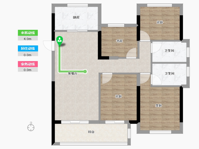 福建省-福州市-永泰保利堂悦-90.00-户型库-动静线