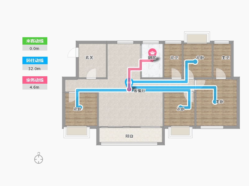 福建省-福州市-融创长乐壹号-113.56-户型库-动静线