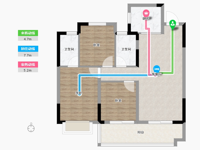 福建省-福州市-融创福州府-86.40-户型库-动静线