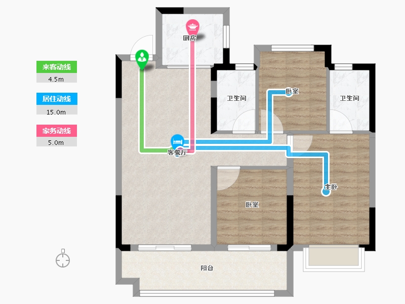 福建省-福州市-融创福州府-86.40-户型库-动静线