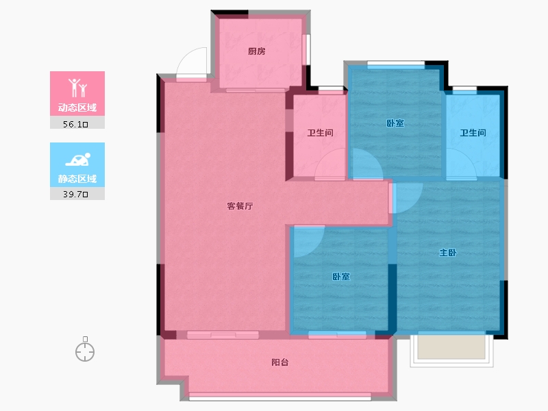 福建省-福州市-融创福州府-86.40-户型库-动静分区