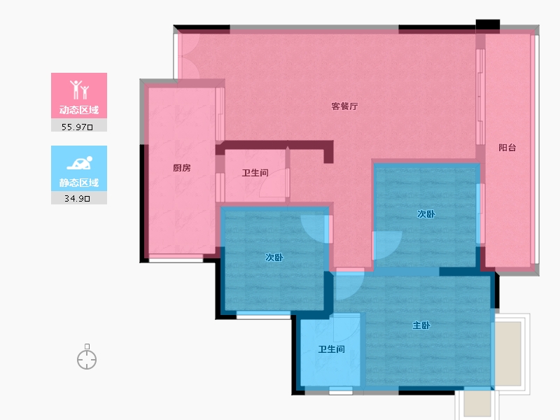 四川省-资阳市-佰盛天韵-88.00-户型库-动静分区