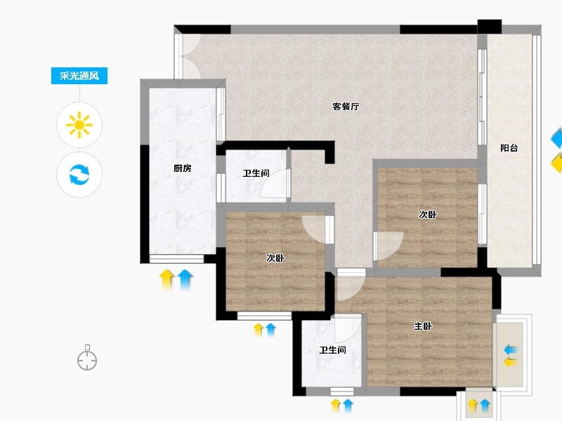 四川省-资阳市-佰盛天韵-88.00-户型库-采光通风