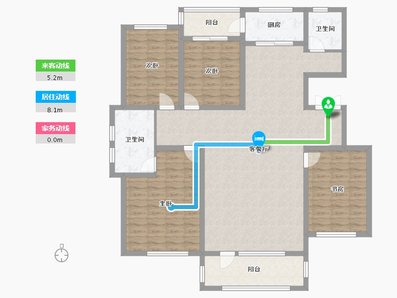 河北省-唐山市-香巴拉家园-150.00-户型库-动静线