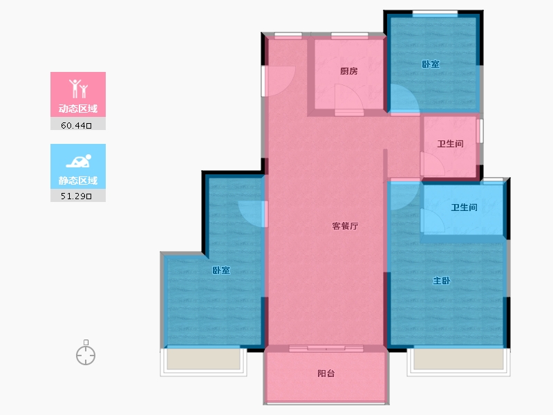 河南省-郑州市-新城郡望府-100.00-户型库-动静分区