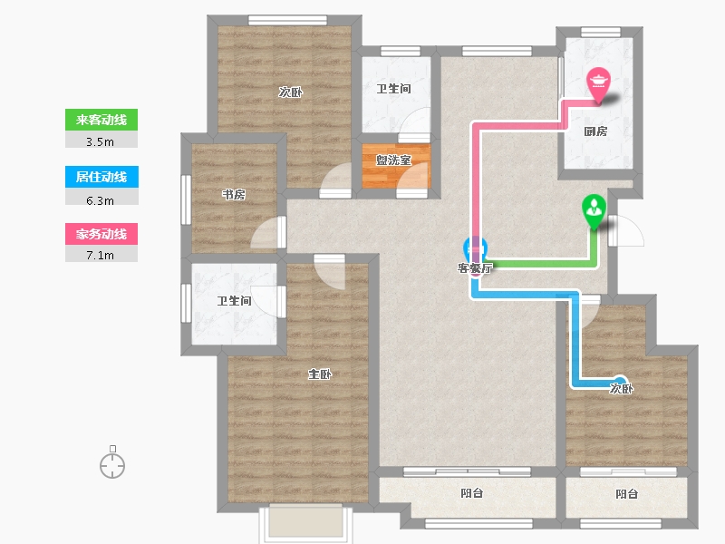 山东省-济南市-锦祥佳苑-116.53-户型库-动静线