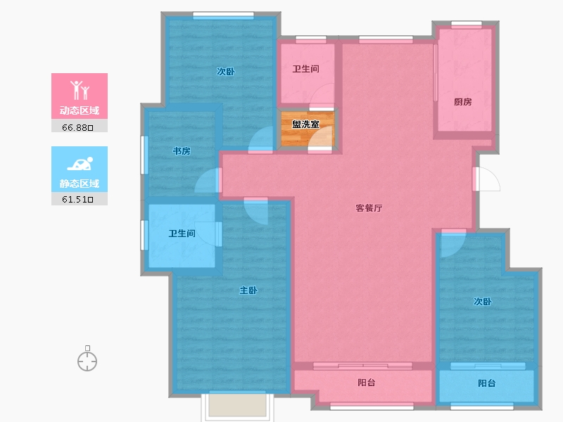 山东省-济南市-锦祥佳苑-116.53-户型库-动静分区