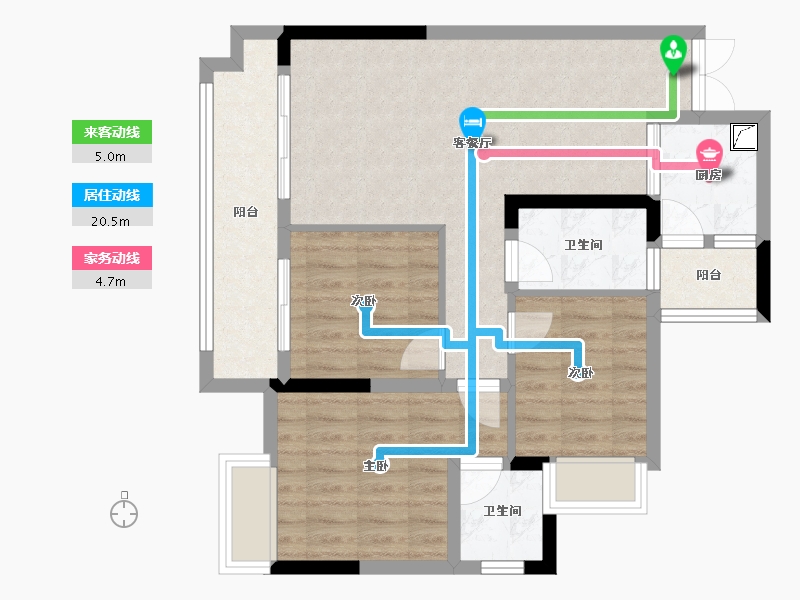 四川省-资阳市-公园华府-90.00-户型库-动静线