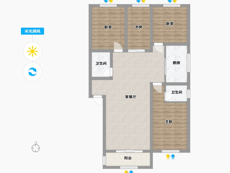 湖北省-宜昌市-自建房-101.00-户型库-采光通风