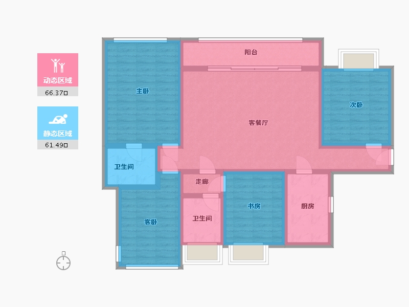 河南省-信阳市-湖畔春天-三期-130.00-户型库-动静分区