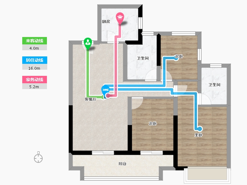 江苏省-苏州市-张家港建发和玺-78.40-户型库-动静线