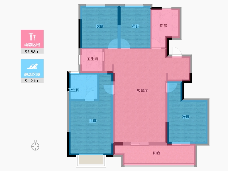 福建省-福州市-望海潮-100.00-户型库-动静分区