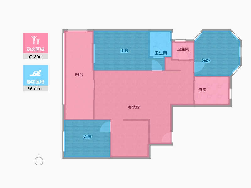 江苏省-徐州市-保利鑫城-137.72-户型库-动静分区