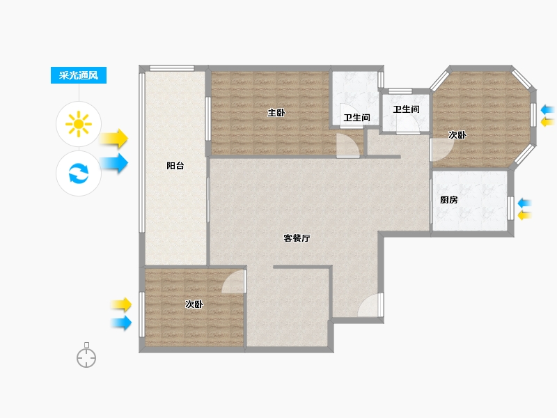 江苏省-徐州市-保利鑫城-137.72-户型库-采光通风