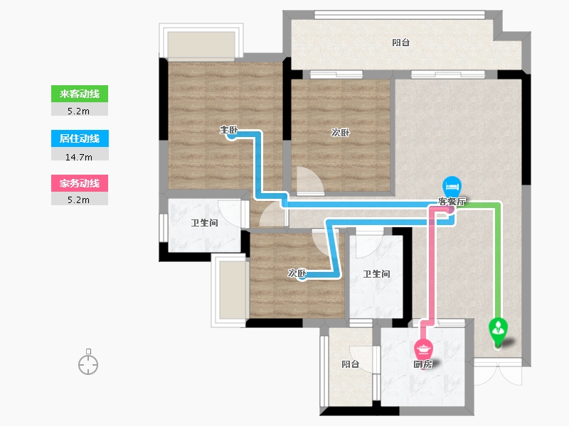 四川省-资阳市-公园华府-93.00-户型库-动静线