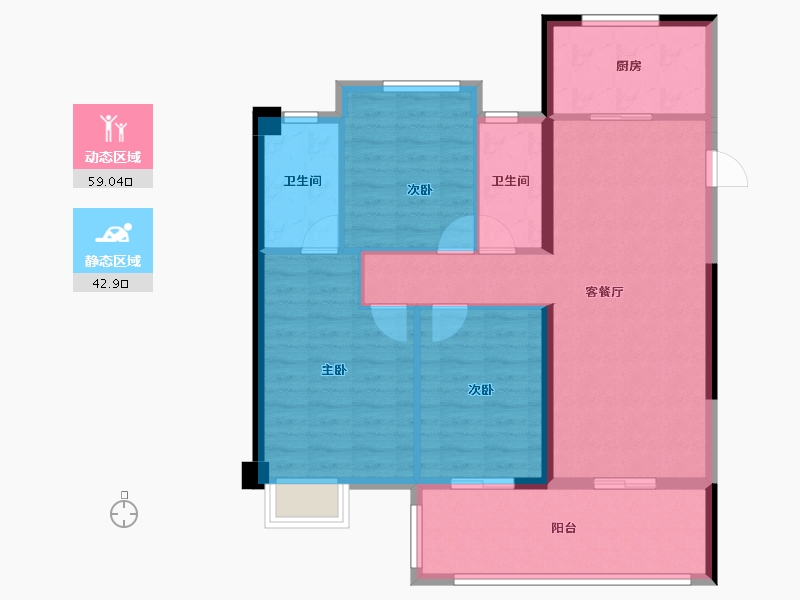 福建省-福州市-名城银河湾-92.00-户型库-动静分区