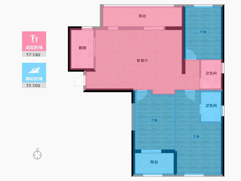 福建省-福州市-名城紫金轩-101.60-户型库-动静分区