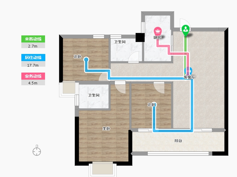 福建省-福州市-名城银河湾-78.40-户型库-动静线