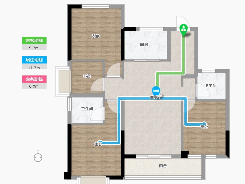 福建省-福州市-三盛国际海岸-92.71-户型库-动静线