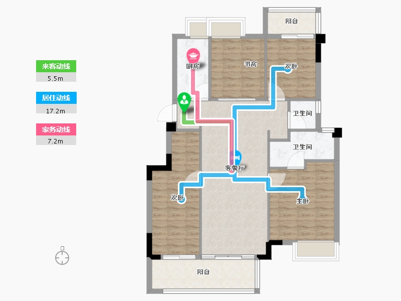 福建省-福州市-三江花语-99.97-户型库-动静线