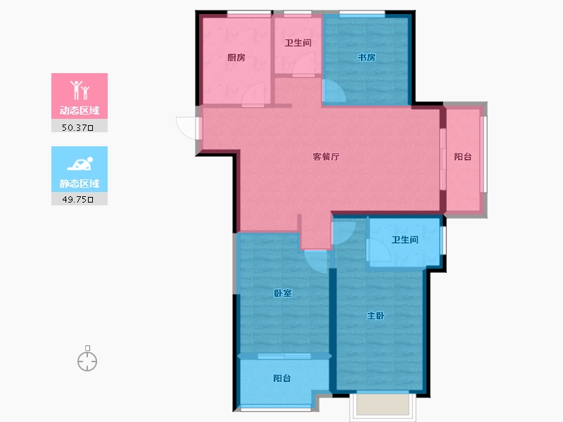 福建省-福州市-先生的山-90.01-户型库-动静分区