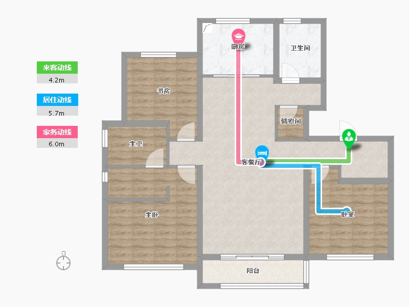 河南省-郑州市-融创空港宸院​-101.60-户型库-动静线