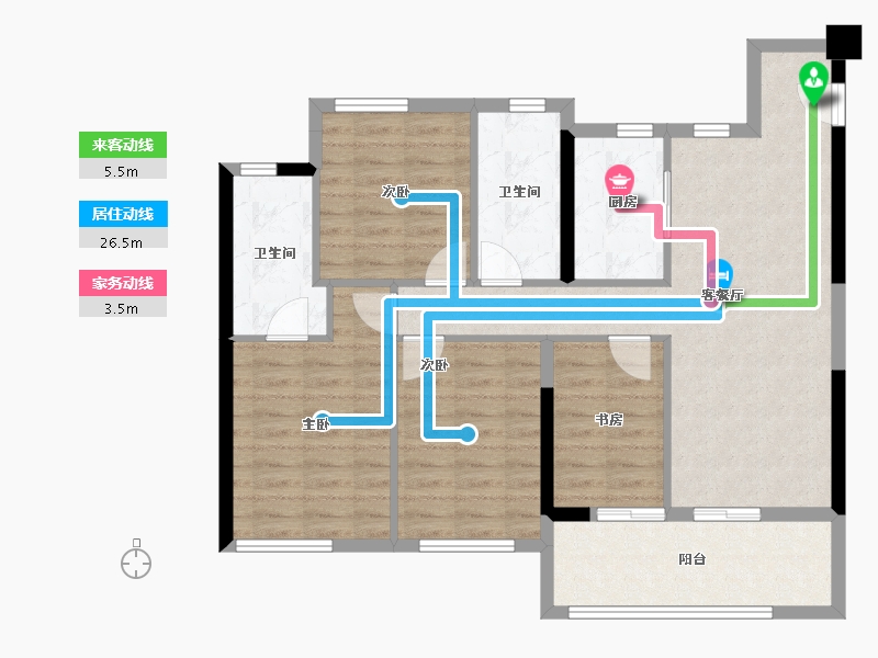 福建省-福州市-国贸学原-92.00-户型库-动静线