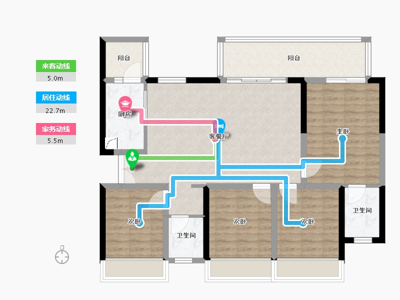 贵州省-铜仁市-麟龙国际-115.00-户型库-动静线