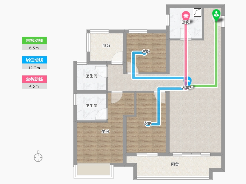 河南省-郑州市-正荣御首府-94.28-户型库-动静线