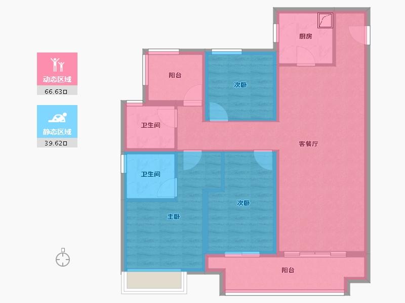 河南省-郑州市-正荣御首府-94.28-户型库-动静分区