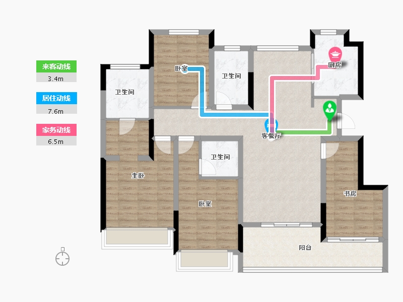 河南省-郑州市-天伦城​-120.01-户型库-动静线