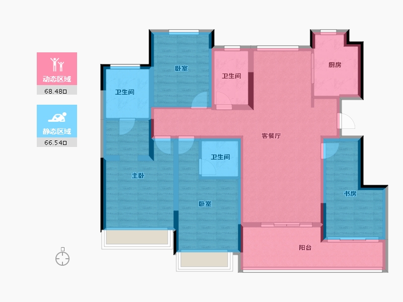 河南省-郑州市-天伦城​-120.01-户型库-动静分区