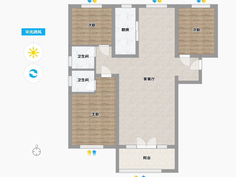 河北省-邢台市-邢侯-130.00-户型库-采光通风