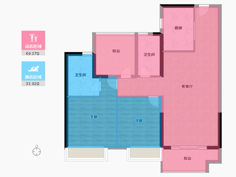 广东省-珠海市-金湾宝龙城-93.00-户型库-动静分区