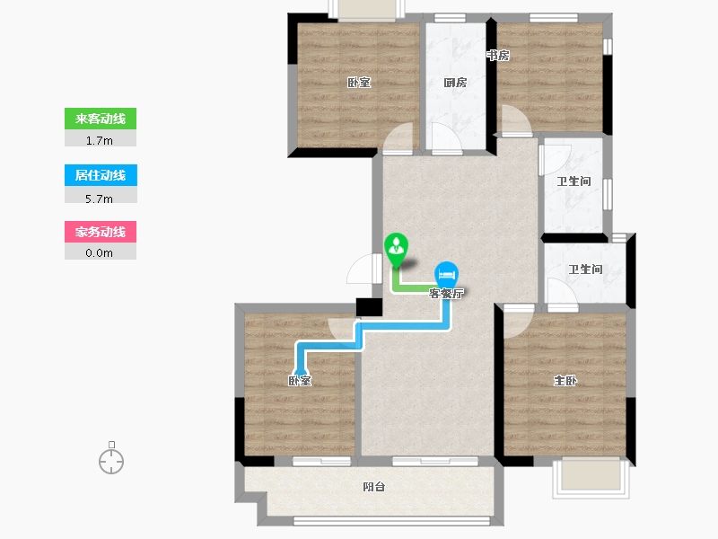 福建省-福州市-平潭鲁能公馆-92.01-户型库-动静线