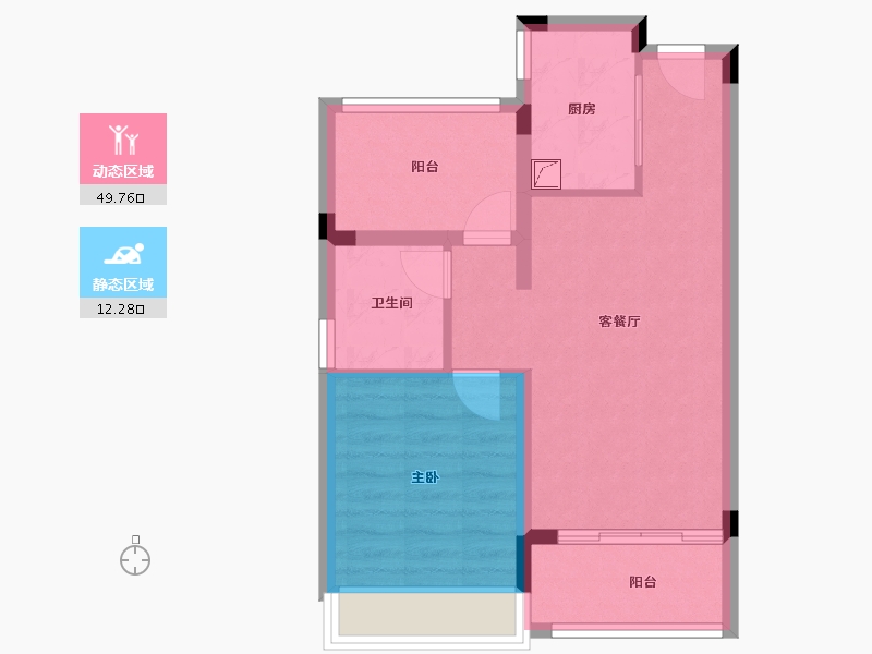 广东省-珠海市-金湾宝龙城-54.99-户型库-动静分区