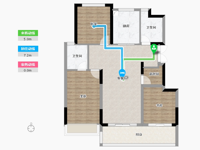 河南省-郑州市-融创空港宸院​-92.00-户型库-动静线