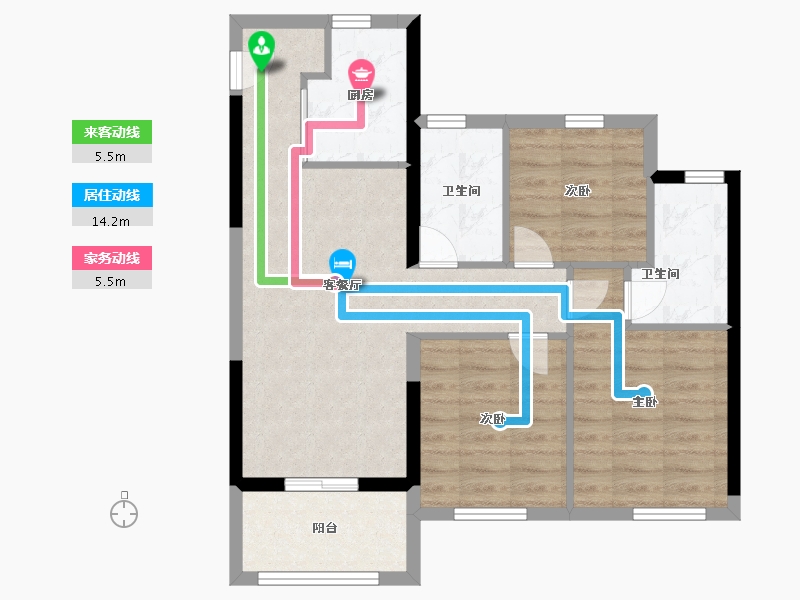 福建省-福州市-国贸学原-71.20-户型库-动静线