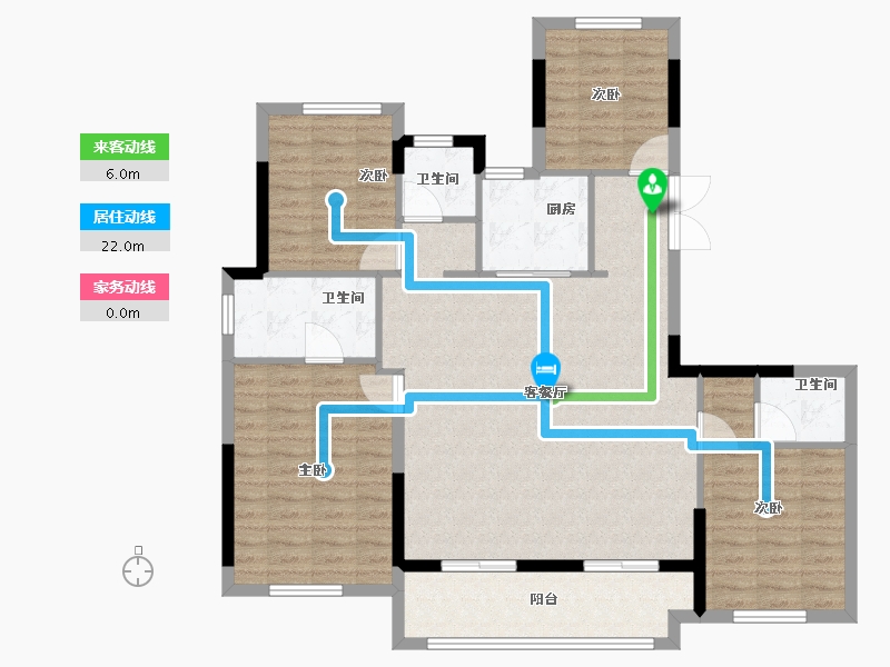 福建省-福州市-长乐三木翡丽府-113.60-户型库-动静线