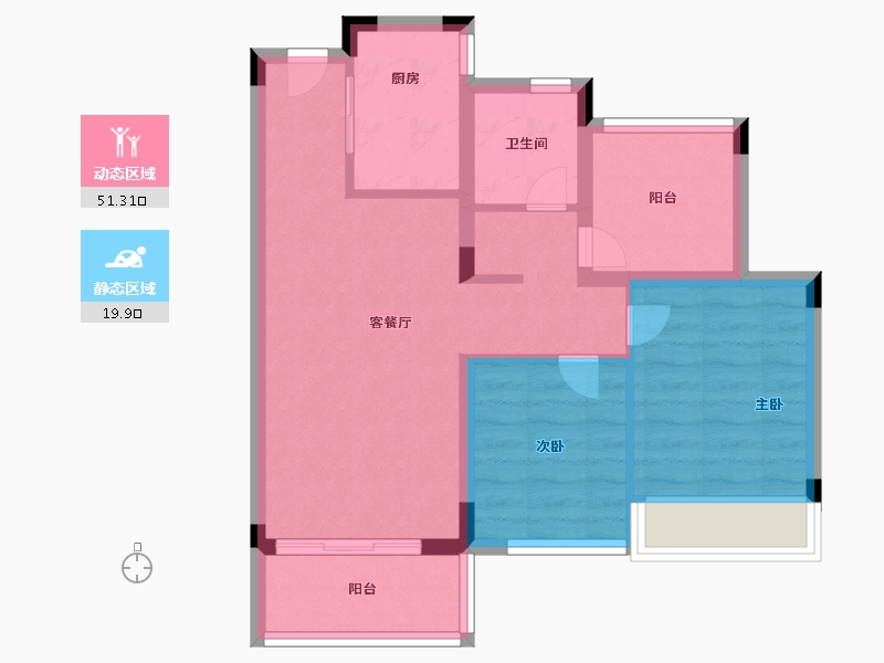 广东省-珠海市-金湾宝龙城-63.00-户型库-动静分区