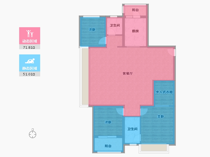 河南省-郑州市-正荣御首府-111.00-户型库-动静分区