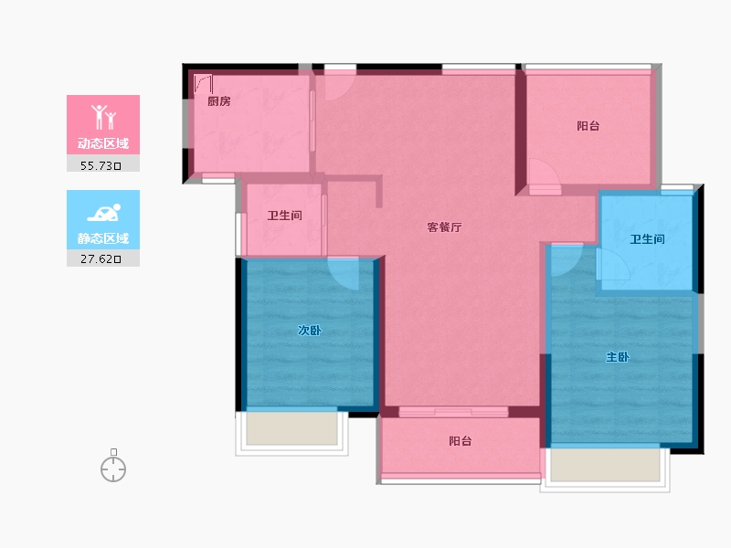 广东省-珠海市-金湾宝龙城-74.00-户型库-动静分区