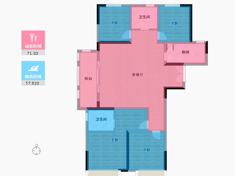 河南省-郑州市-正弘中央公园-115.08-户型库-动静分区