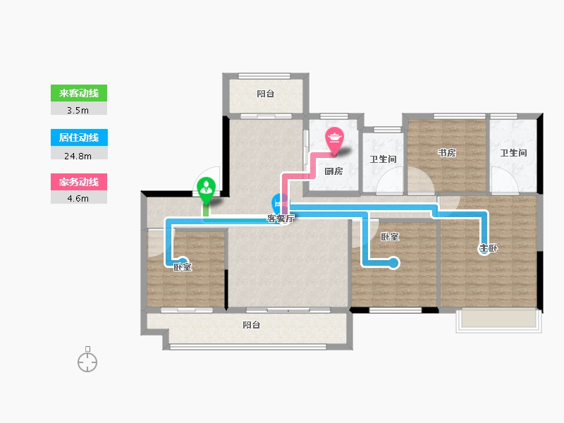 山东省-济南市-绿地国际博览城-128.01-户型库-动静线