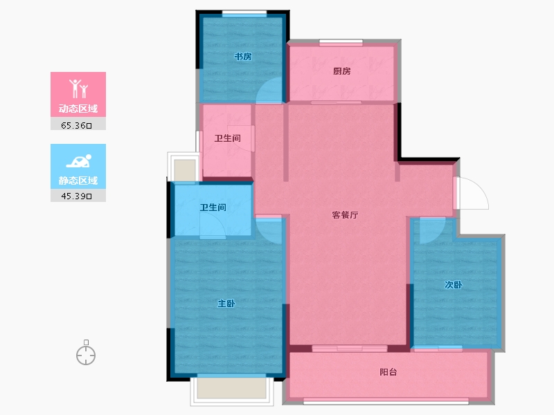 江苏省-南通市-中海翠湖溪岸-100.00-户型库-动静分区