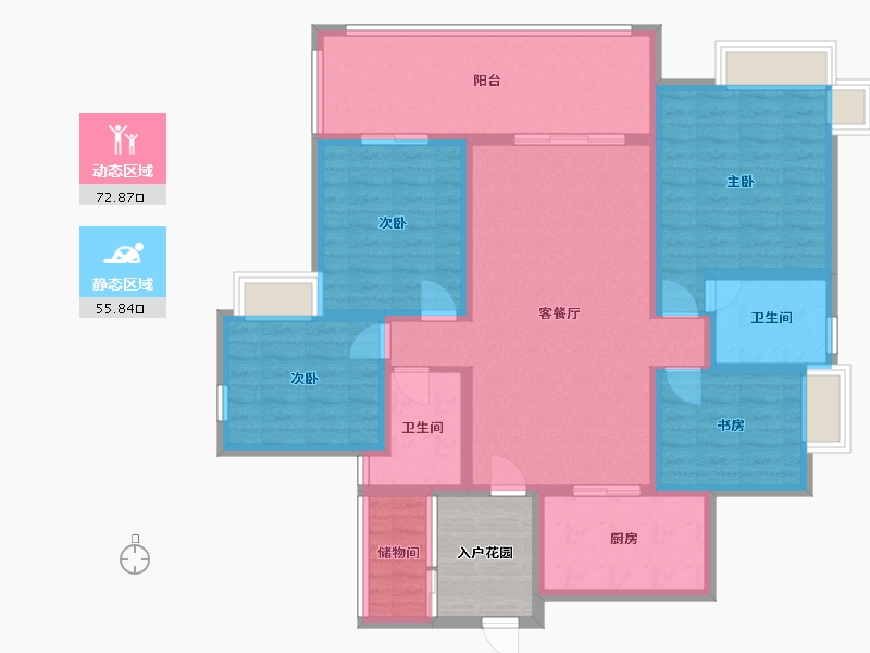 四川省-绵阳市-水韵长滩-130.00-户型库-动静分区