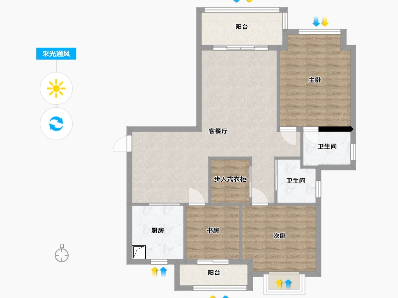 福建省-南平市-欧沪国际-112.00-户型库-采光通风