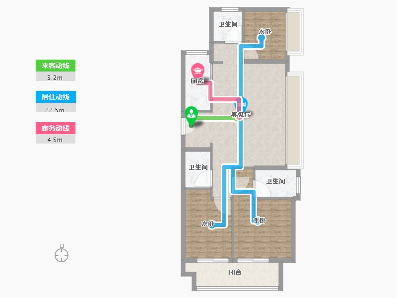 江苏省-南通市-万科金域蓝湾-92.01-户型库-动静线