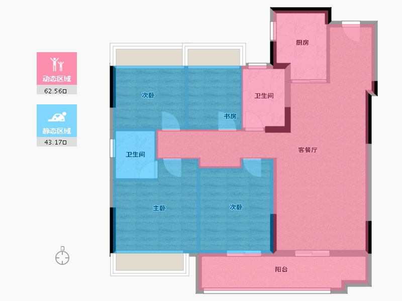 福建省-福州市-建发书香里-95.00-户型库-动静分区